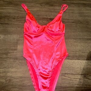 Nasty Gal Hot Pink Swimsuit